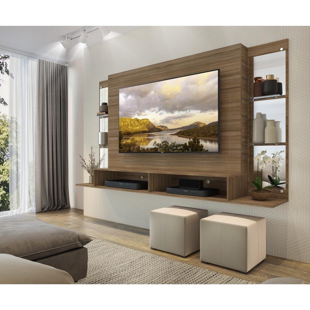Painel Com Espelho Para Tv Até 60´´ Nairóbi Fg3150 Madeirado - 6