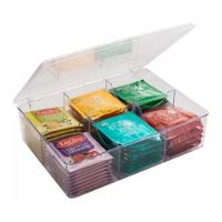 Caixa Organizadora Porta Sachês De Chá Açúcar 6 Divisórias Acrílico Utily - 2