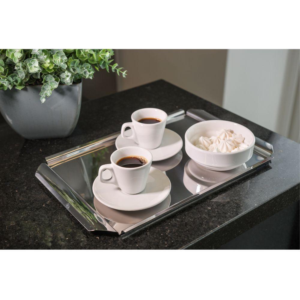Bandeja Para Servir Chá Café Aço Inox Prime - 4