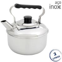 Chaleira Tradicional Aço Inox 2 Litros Domama Prime - 3
