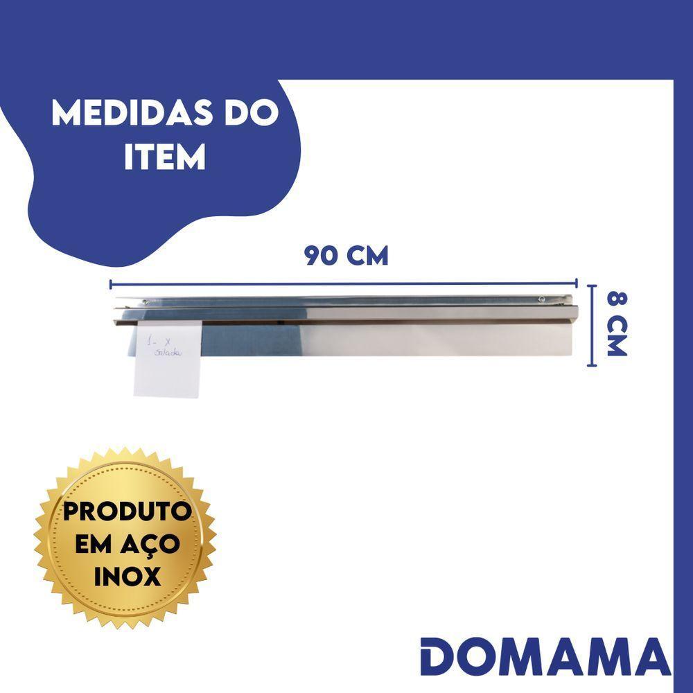 Kit Comandeira Porta Comanda Aço Inox Prime 90cm 2 Unid - 4
