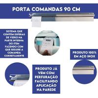 Kit Comandeira Porta Comanda Aço Inox Prime 90cm 2 Unid - 3