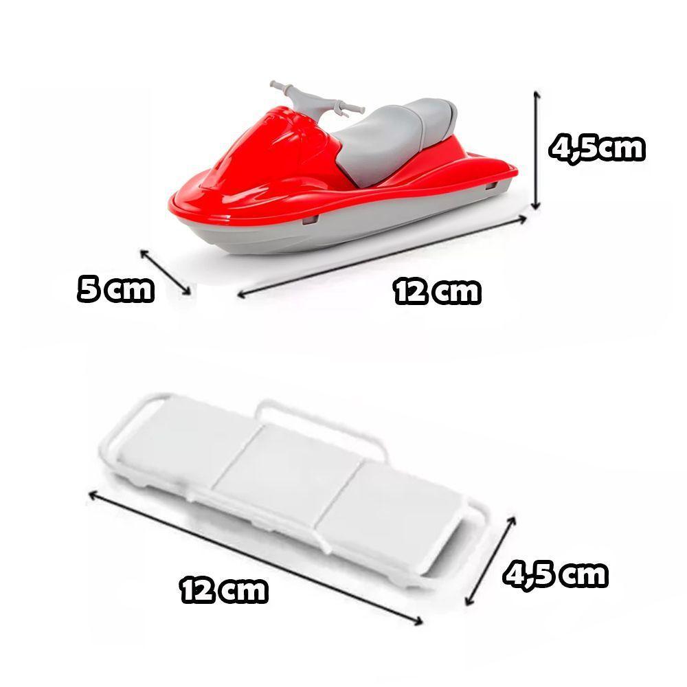 Carrinho Caminhonete Pick-up Resgate Bombeiro Jet Ski Maca - 9