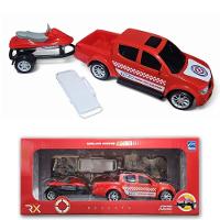 Carrinho Caminhonete Pick-up Resgate Bombeiro Jet Ski Maca - 1