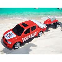 Carrinho Caminhonete Pick-up Resgate Bombeiro Jet Ski Maca - 2