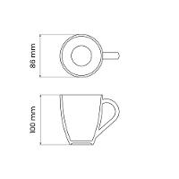 Caneca Tramontina Sophia Em Porcelana 300 Ml Tramontina