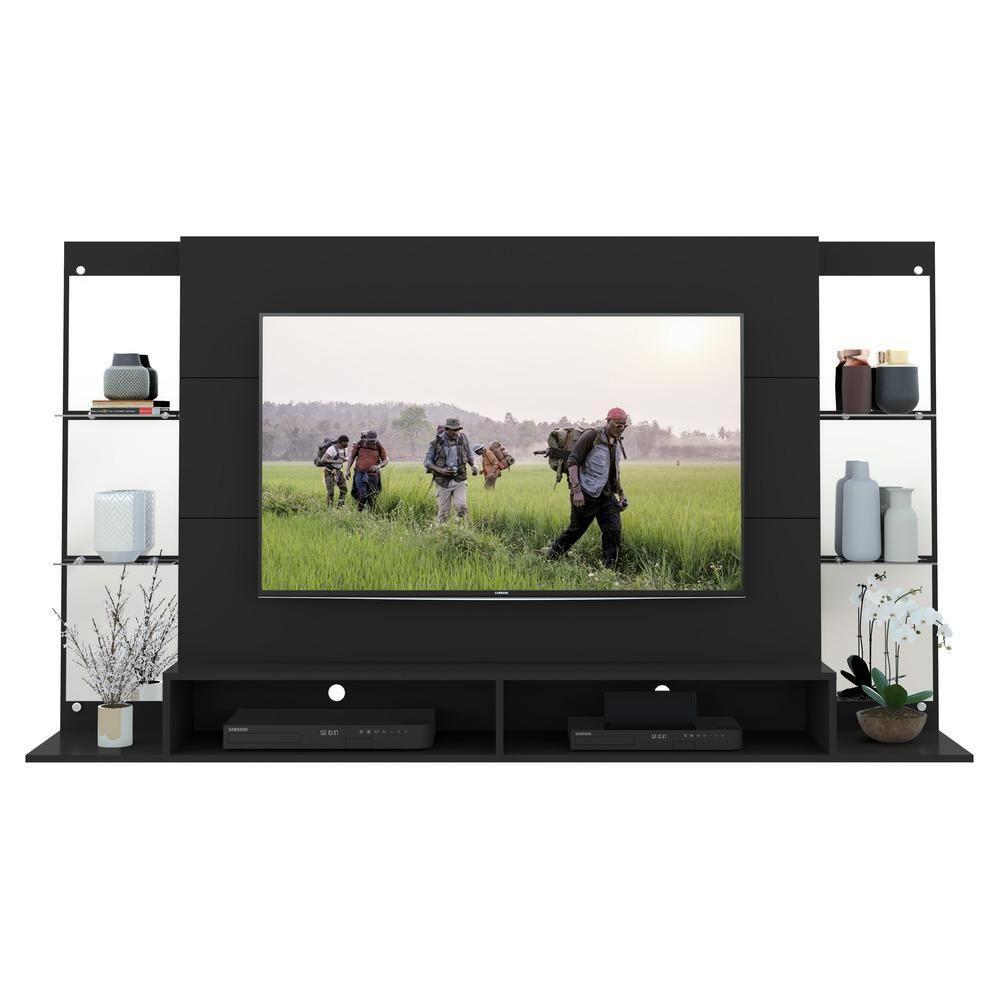 Painel Com Espelho Para Tv Até 60´´ Nairóbi Fg3150 Preto - 1