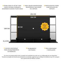 Painel Com Espelho Para Tv Até 60´´ Nairóbi Fg3150 Preto - 5