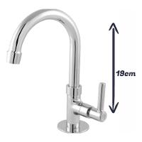 Torneira Para Banheiro Lavatorio De Metal Cromado 1/4 De Volta - 2