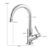 Torneira Para Banheiro Lavatorio De Metal Cromado 1/4 De Volta - 3