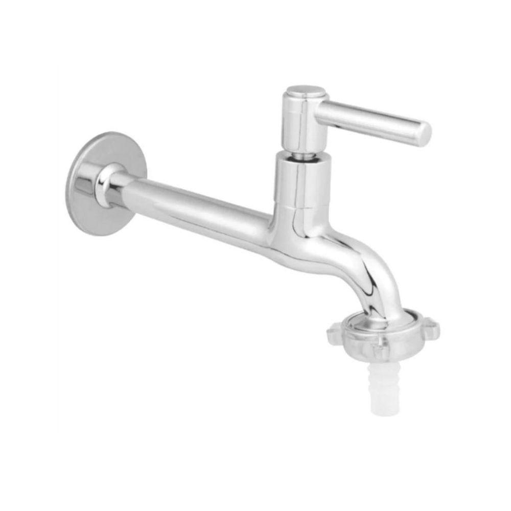 Torneira Tanque Jardim Parede Com Bico Para Mangueira 1158 C-72 Metal 1/4 Volta - 5