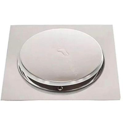 Ralo Click Para Banheiro Inteligente Quadrado 10x10 Cm Inox Cromado