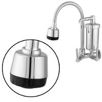 Torneira Com Filtro Cozinha Gourmet Flexivel Parede Bica Movel 1/4 De Volta Abs Cromado - 5