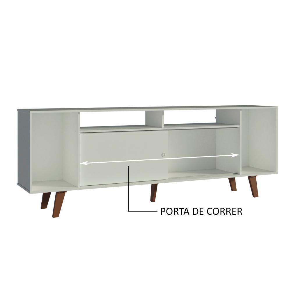 Rack Cancun para TV até 65" com Pés Branco/Rustic Madesa - 9
