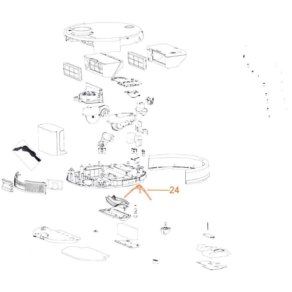 Par Escova Lateral Robô Aspirador Karcher Rcv-3 Original - 3