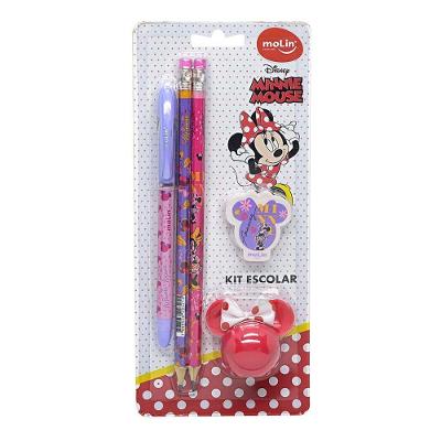 Kit 5 Peças Escolar Disney Minnie Mouse Molin