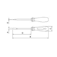 Chave Fenda Ponta Chata Cobre-berilio 5x100 Mm (3/16x4) Tramontina Pro Tramontina - 2