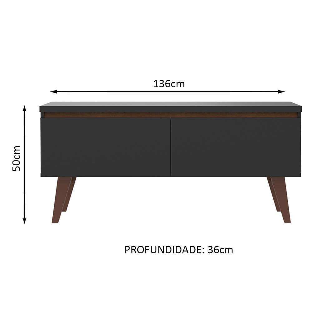 Rack Para Tv Até 55 Polegadas Madesa Le Mans Com 2 Portas - 2
