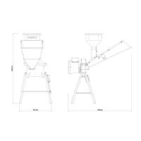 Triturador Elétrico Tramontina Te25t Suporte Triangular Motor 2 Hp Bivolt Saída Lateral Tramontina - 5