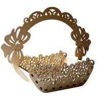 Cesta Com Alça Corte à Laser Em Mdf - 1