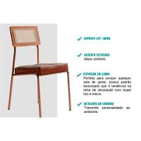 Sala De Jantar Completa Stellar 1597 Aço C- Tampo Madeirado 160x90cm E 6 Cadeiras Lux Preto-nogal - Preto-grafite - Preto - Carraro - 5