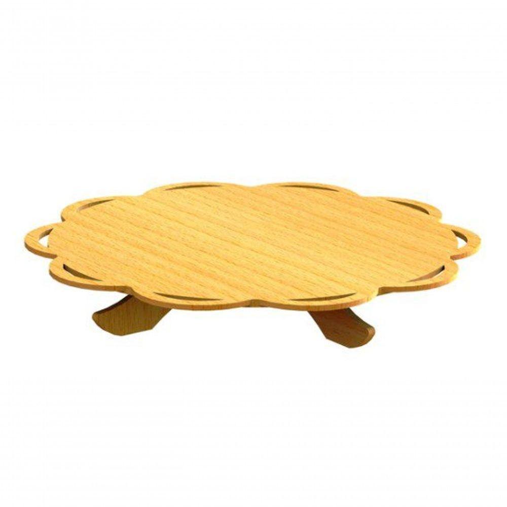 Bandeja De Bolo Com Suporte Em Mdf - 1