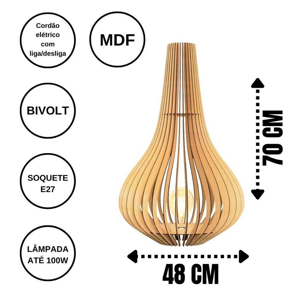Luminária De Chão Pelicano Mdf Cru - 4