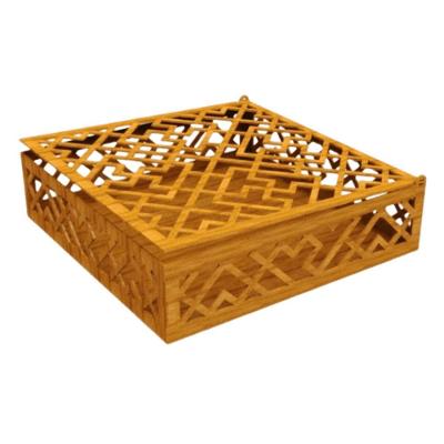 Bandeja Vazada Com Tampa Em Mdf