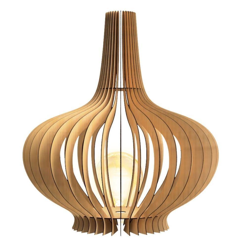 Luminária De Chão Oásis Mdf Cru - 1