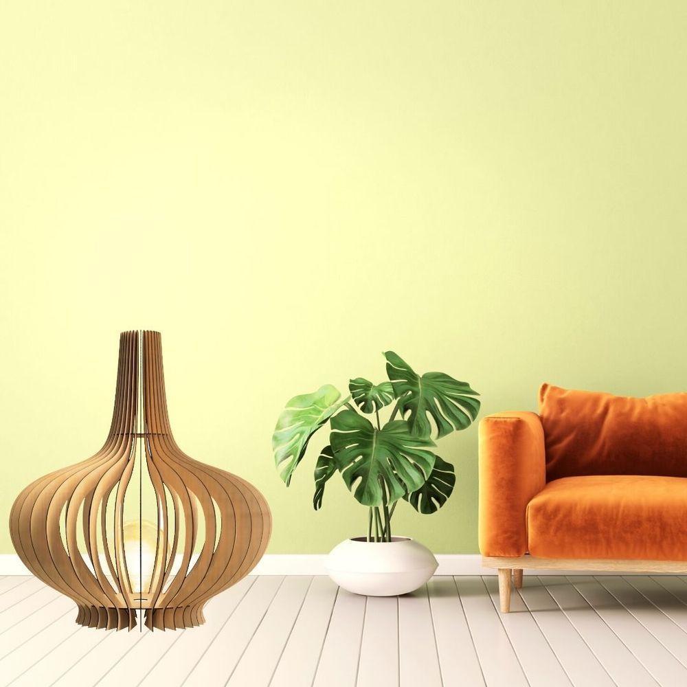 Luminária De Chão Oásis Mdf Cru - 3