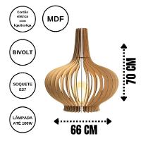 Luminária De Chão Oásis Mdf Cru - 4