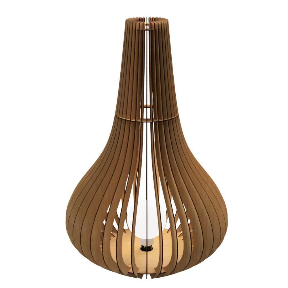 Luminária De Chão Beladona Mdf Luminária Mdf Cru Tamanho 70x60cm - 1