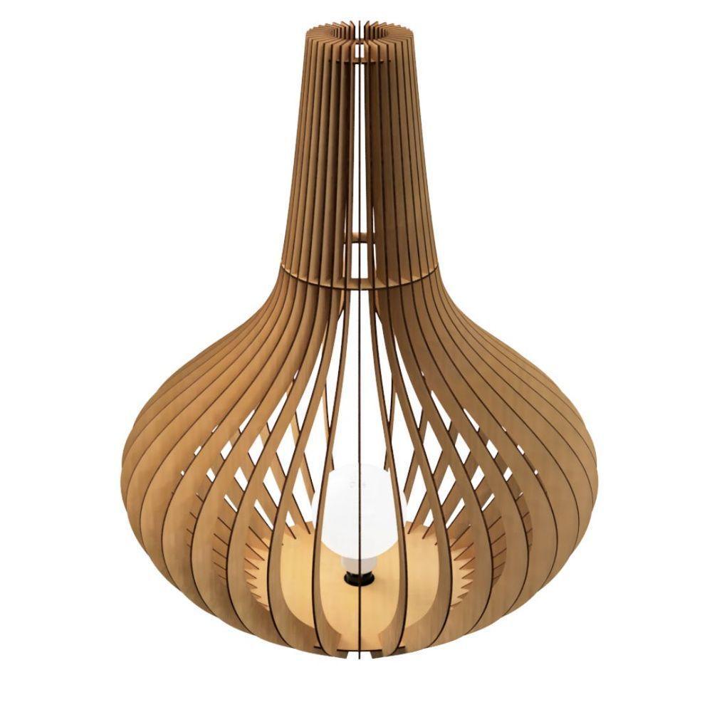 Luminária De Chão Boituva Mdf Luminária Mdf Cru Tamanho 70x60cm - 1