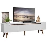 Rack Para TV Até 75 Polegadas Madesa Reims 2 Portas 1 Gaveta Branco - 9