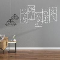 Quadro De Parede Molduras 5 Peças Em Mdf-branco - 2