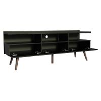 Rack para TV até 65" Madri com Pés de Madeira Preto Madesa