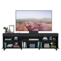Rack Tv 65'' Com Rodízios E 2 Portas Paris Multimóveis Preto