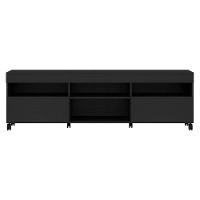 Rack Tv 65'' Com Rodízios E 2 Portas Paris Multimóveis Preto - 6