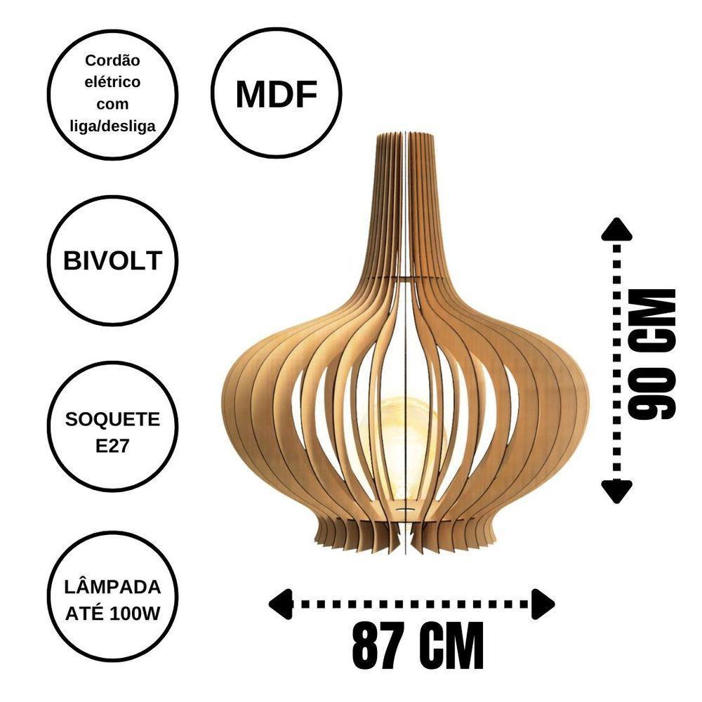 Luminária De Chão Oásis Mdf Cru - 4