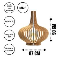 Luminária De Chão Oásis Mdf Cru - 4