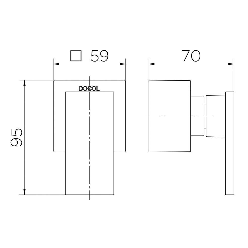 Acabamento Para Registro Docol New Edge 925872 Para Base Deca 1-2", 3-4" E 1" Ouro Escovado - 2