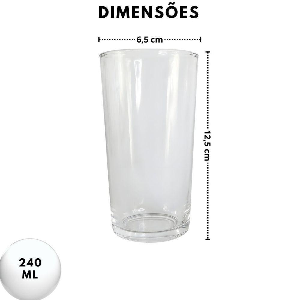 Conjunto De Copos Vidro Londres 240ml - Design Sofisticado - 2