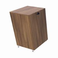 Mesa Retrátil Compacta Mdf 15mm Amadeirado Escuro Home Office Estudo Otimiza Espaço - 2