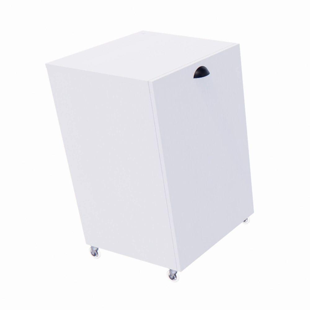 Mesa Retrátil Compacta Mdf 15mm Branco Home Office Estudo Otimiza Espaço - 2