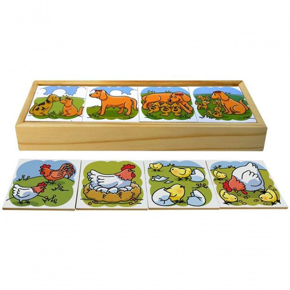 Brinquedo Educativo Sequência Lógica De Animais Cx De Madeira - 1