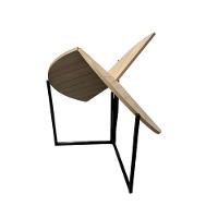 Mesa Redonda Dobrável 1.20m Amadeirado Claro Mdf 25mm E Ferro Acomoda 6 Pessoas