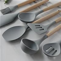 Kit Utensílios De Cozinha Jogo Completo 19 Peças - Cinza