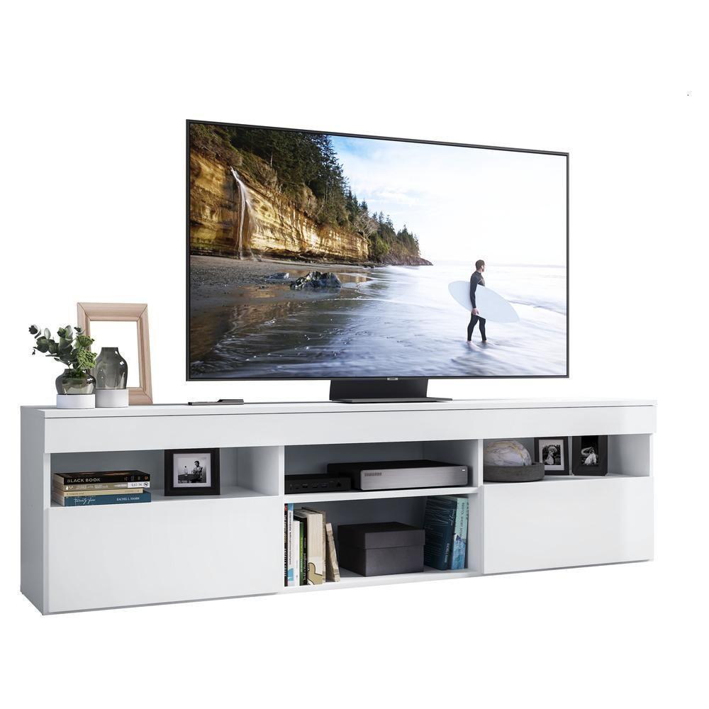 Rack Tv 65'' Com 2 Portas Paris Multimóveis Branco - 5
