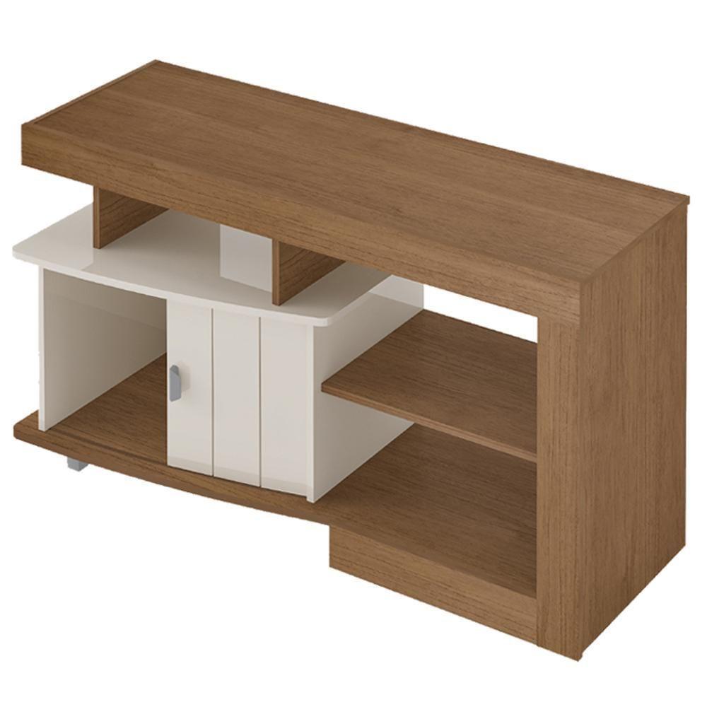 Rack Bancada Para Tv 50 Pol 1p 122 Cm Cinamomo Off White Arly Cinamomo Off White - 1