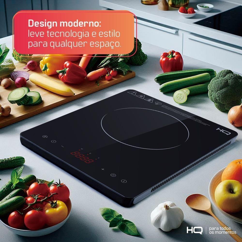 Cooktop de Indução HQ 1 Boca Portátil 2000W Preto HQ-IDS2001P 220V - 5